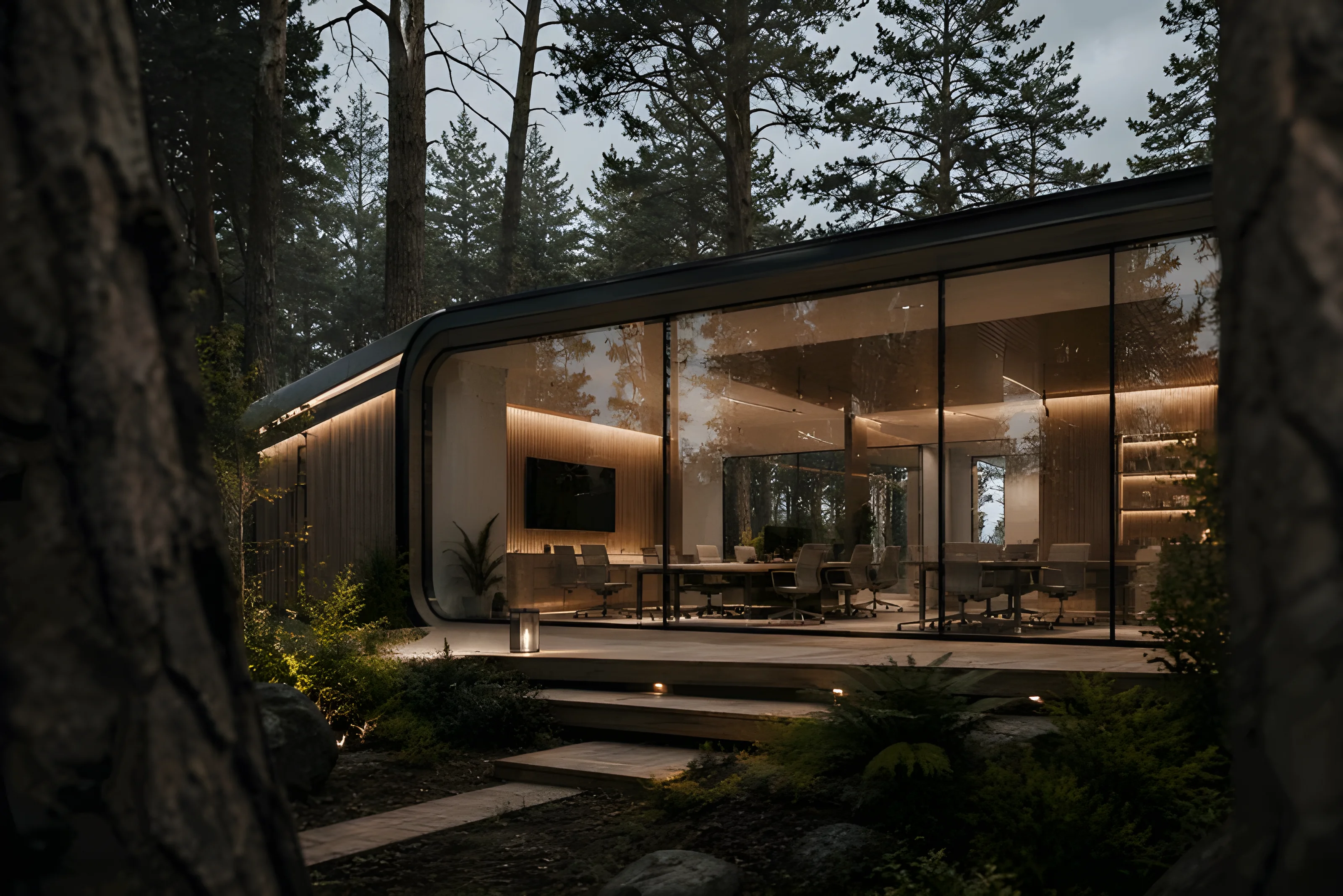Luxury glamping pod in nature