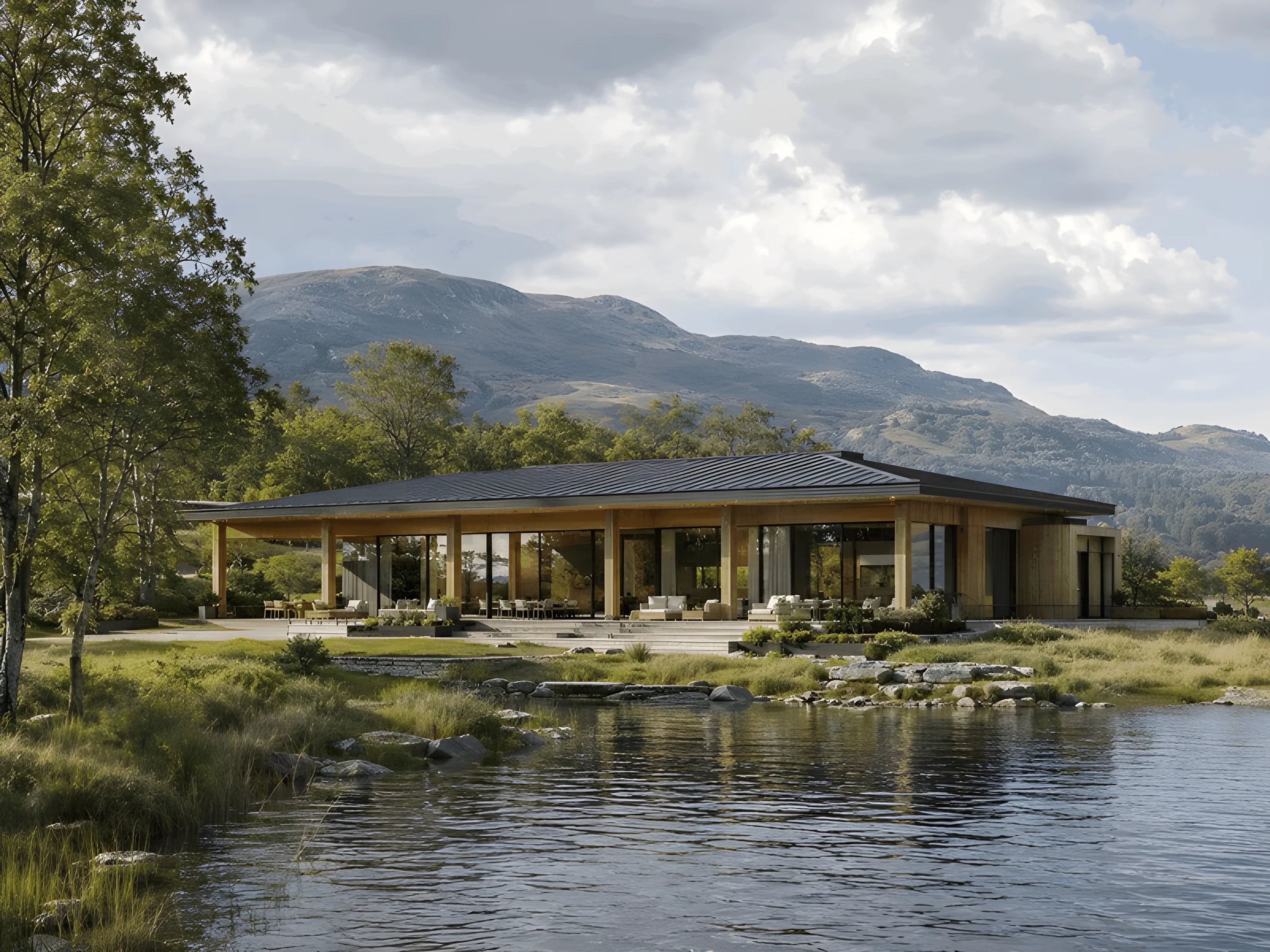 Lakeside setting