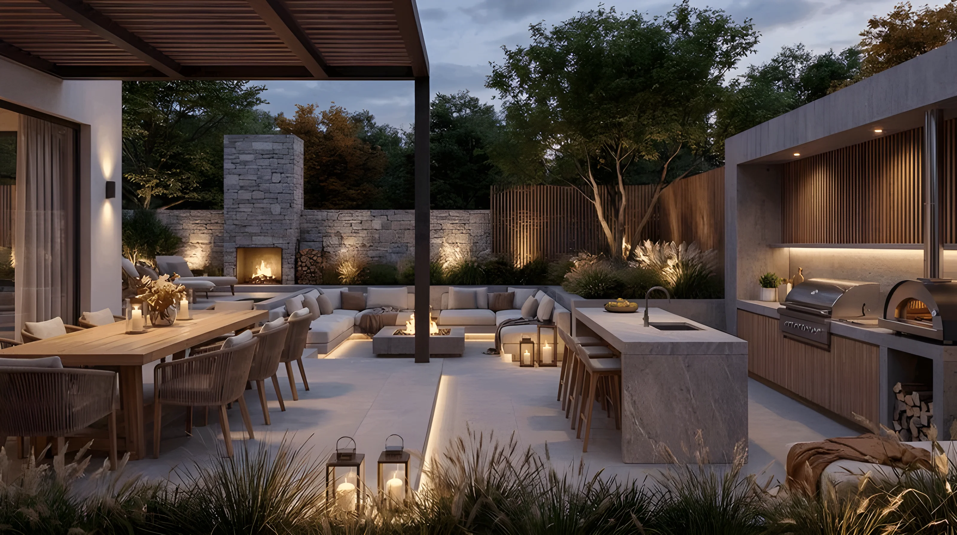Modern outdoor patio